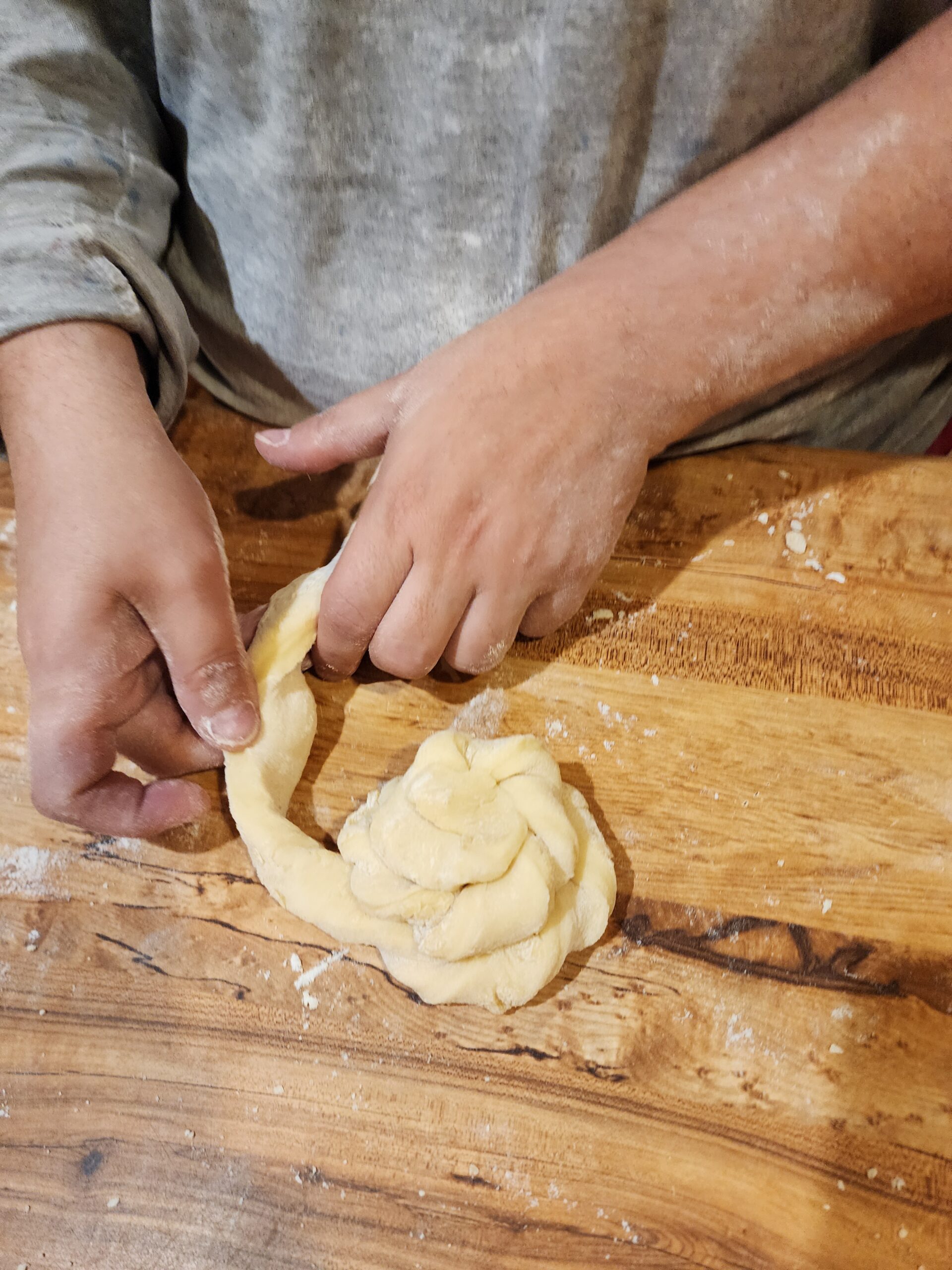 Making homemade dough